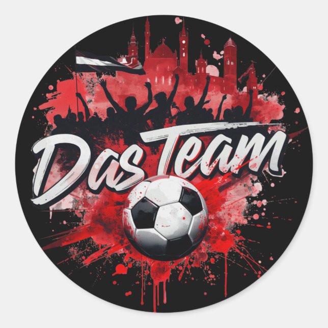 Das Team - der Spitzname der österreichischen Mann Runder Aufkleber (Vorderseite)