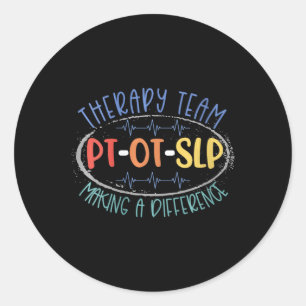 Das Team der weiblichen Pt Ot Sslp-Therapie macht Runder Aufkleber