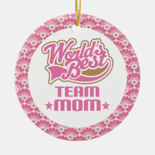 Das Team-Mama-Geschenk-Verzierung der Welt beste Keramikornament