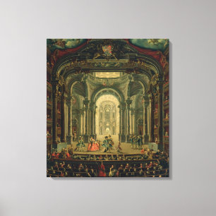 Das Teatro Reale in Turin (Öl auf Leinwand) Leinwanddruck
