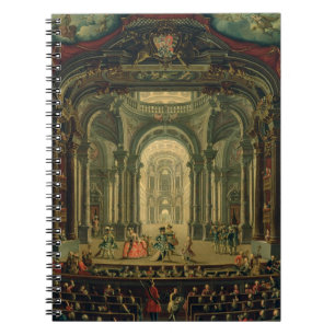 Das Teatro Reale in Turin (Öl auf Leinwand) Notizblock