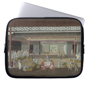 Das Tee-Depot (Gouache auf Seide) Laptopschutzhülle