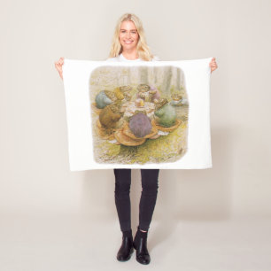 Das Tee-Party der Toads (von Beatrix Potter) Fleecedecke