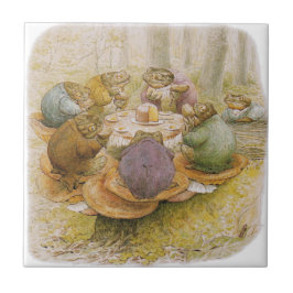 Das Tee-Party der Toads (von Beatrix Potter) Fliese
