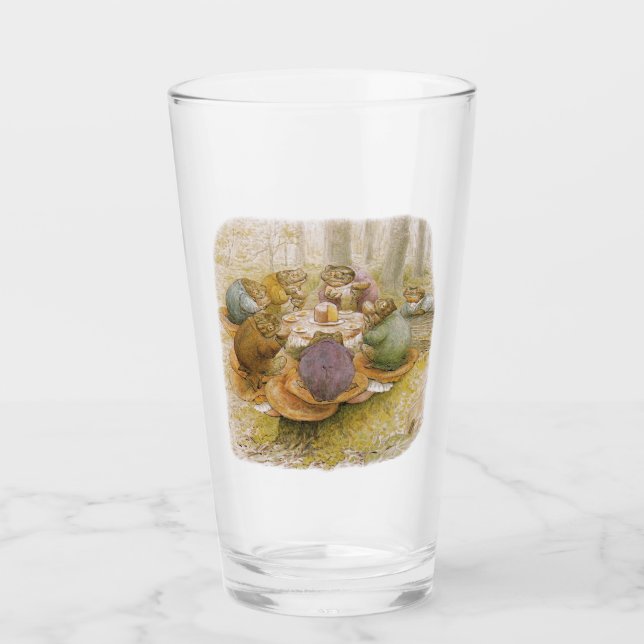 Das Tee-Party der Toads (von Beatrix Potter) Glas (Vorderseite)
