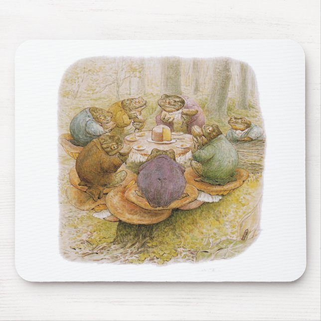 Das Tee-Party der Toads (von Beatrix Potter) Mousepad (Vorne)