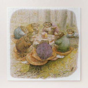 Das Tee-Party der Toads (von Beatrix Potter) Puzzle