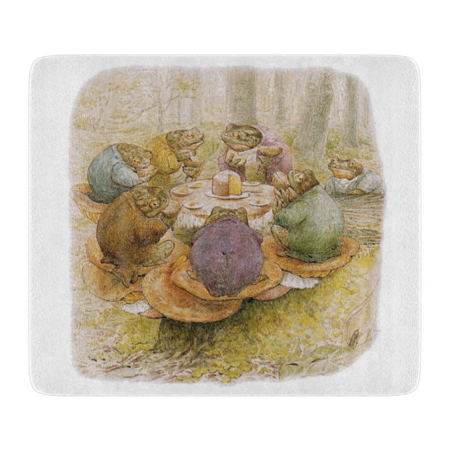 Das Tee-Party der Toads (von Beatrix Potter) Schneidebrett (Vorderseite)