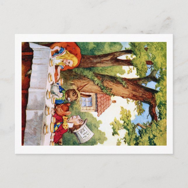 DAS TEE-PARTY DES MAD HATTER POSTKARTE (Vorderseite)