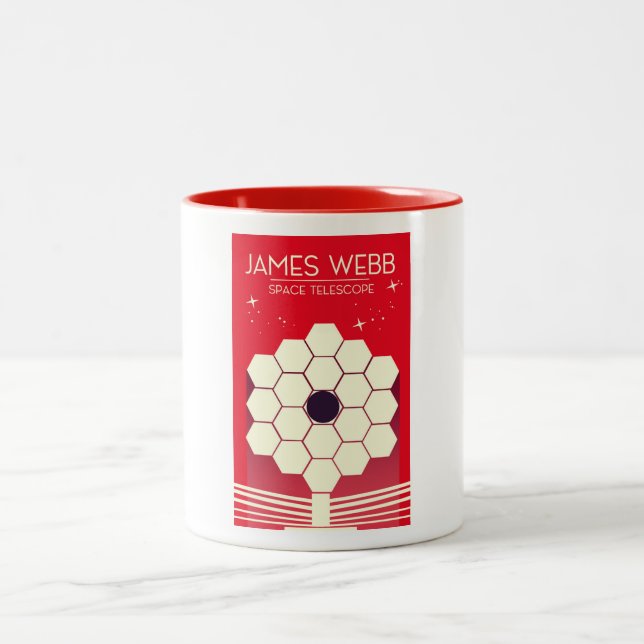 das Teleskop für den Webspace, Zweifarbige Tasse (Mittel)