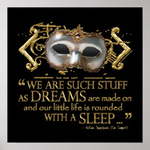 Das Tempest-Zitat (Gold-Version) Poster