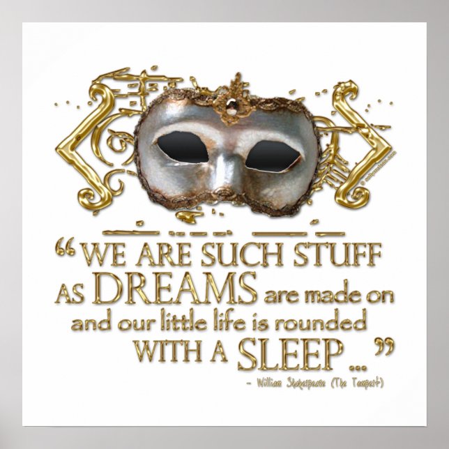 Das Tempest-Zitat (Gold-Version) Poster (Vorne)