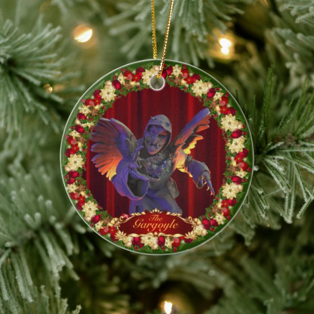 Das TEN31's Gargoyle Living Art Holiday Ornament.  Keramik Ornament (Baum)