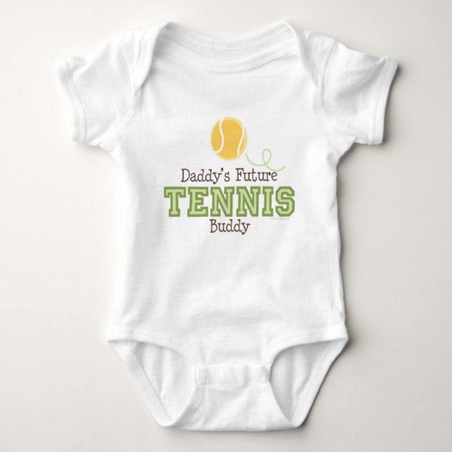 Das Tennis-Freund-Baby des Vatis zukünftiges Baby Strampler (Vorderseite)