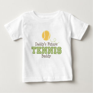 Das Tennis-Freund-Baby-T-Shirt des Vatis Baby T-shirt