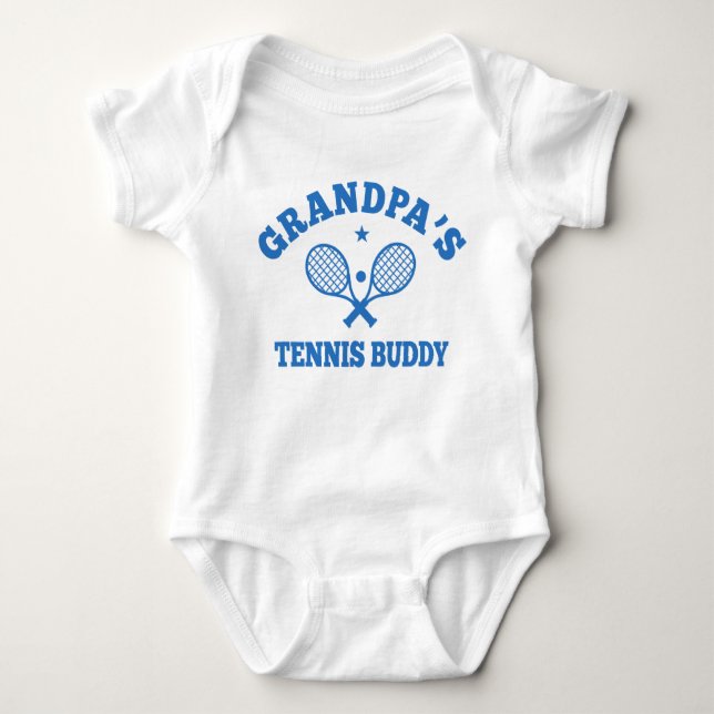 Das Tennis-Freund des Großvaters Baby Strampler (Vorderseite)