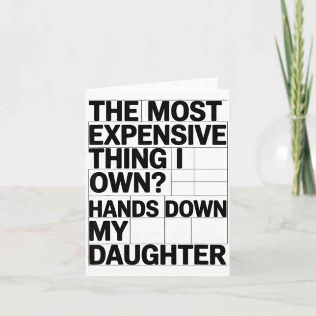Das Teuerste, was ich besitze_ Hands Down My Daug Karte (Vorderseite)