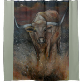 Das Texas Longhorn Stier Duschvorhang