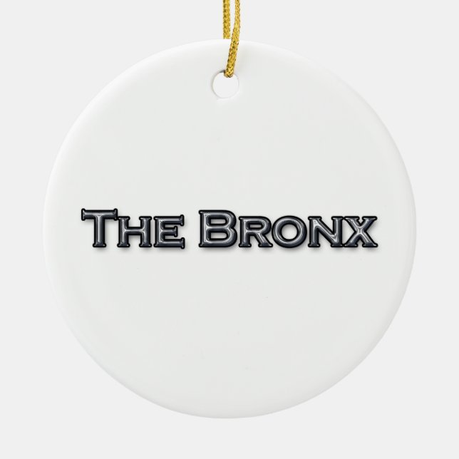 Das Text-Logo Bronx New York Keramik Ornament (Vorne)