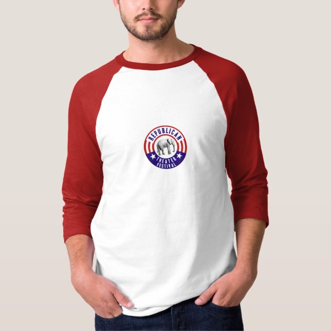 Das Theater-Festival-Baseball-Shirt der Männer T-Shirt (Vorderseite)