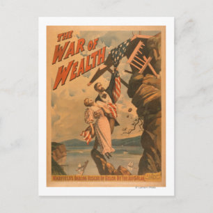 Das Theaterposter des Krieges gegen den Wohlstand Postkarte