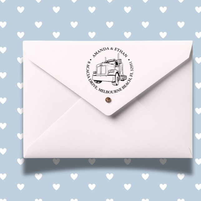 Das Thema Bandit Semi Truck Permastempel (Perfect for truckers—add a personal touch to every document today!)