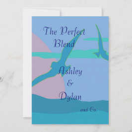 Das Thema Blue Ocean Paradise Blended Family Weddi Einladung