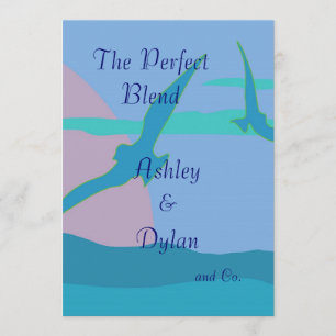 Das Thema Blue Ocean Paradise Blended Family Weddi Einladung