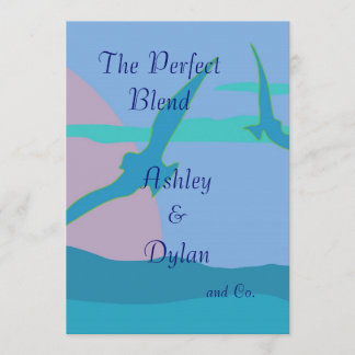 Das Thema Blue Ocean Paradise Blended Family Weddi Einladung