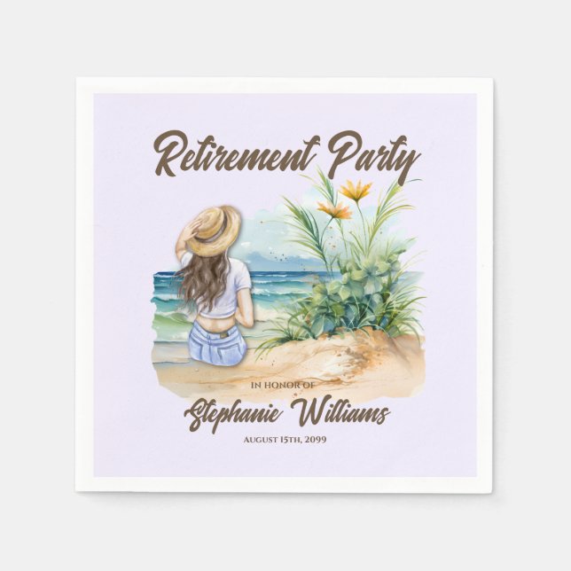 Das Thema "Frauen im Ruhestand" Elegante Frau Serviette (Vorderseite)