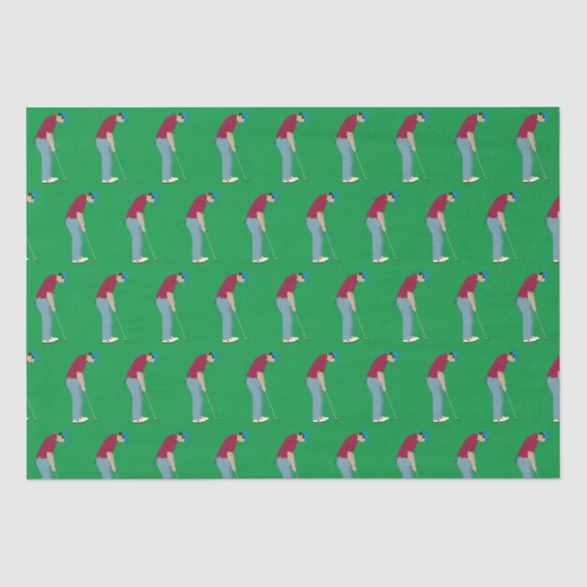 Das Thema "Grüne Golf Putting" Seidenpapier (Vorderseite)