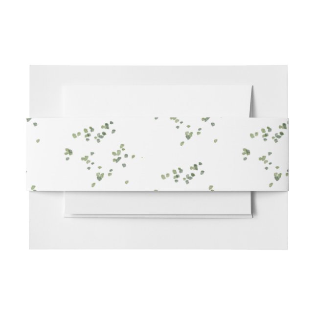 Das Thema Grüne Wälder in einer Hochzeit Einladungsbanderole (Vorderseite Beispiel)