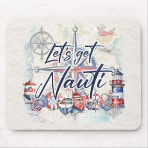 Das Thema "Let's Get Nauti" des Küstenschiffes Mousepad