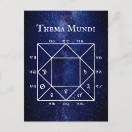 Das Thema Mundi: Weltes astrologisches Nataldiagra Postkarte