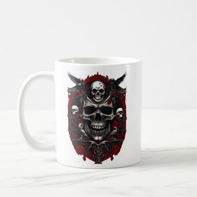 Das Thema psychischer Todesfälle in Kaffeetasse (Links)