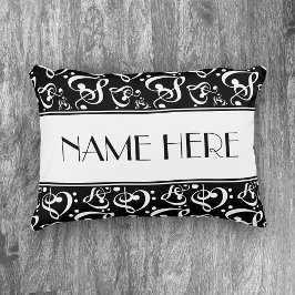 Das Thema Schwarz-Weiß-Muster Zierkissen