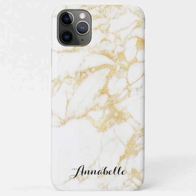 Das Thema Weißer und Goldmarmor Case-Mate iPhone Hülle (Rückseite)