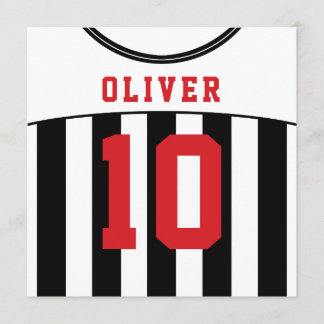 Das Themed Party von Soccer Jersey lädt zum Templa Einladung