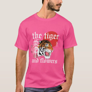 Das Tiger-und-Blumen-T-Shirt T-Shirt