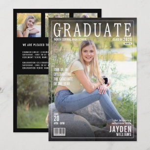 Das Titelblatt des Graduate Magazine - Trendige, s Einladung