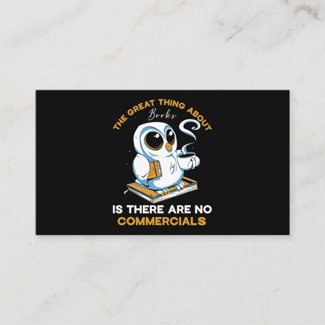 Das Tolle an Büchern ist, dass es kein Komma gibt Visitenkarte (Vorderseite)