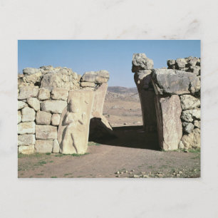 Das Tor des Königs aus den Mauern von Hattusas Postkarte