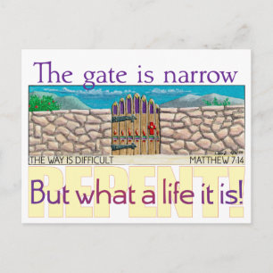 Das Tor ist schmal Postkarte