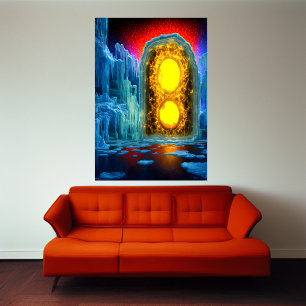 Das Tor zur anderen Seite AI Art Poster