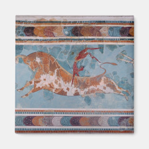 Das toreador-Fresko, Knossos Palast, Kreta Magnet