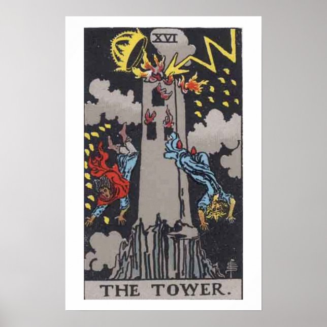 Das Tower Tarot Card Poster (Vorne)