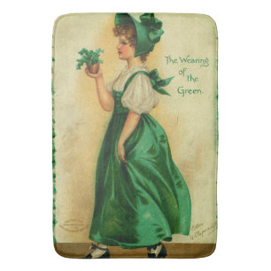"Das Tragen des Grün" Vintage-Karte, 1907 Badematte