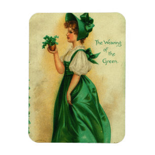 "Das Tragen des Grün" Vintage-Karte, 1907 Magnet