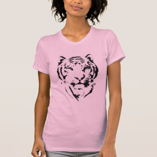 Das Trägershirt der Tiger-Schablonen-Frauen T-Shirt