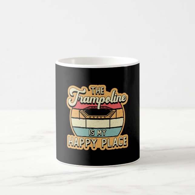 Das Trampolin ist mein glücklicher Ort, der mit ei Kaffeetasse (Mittel)
